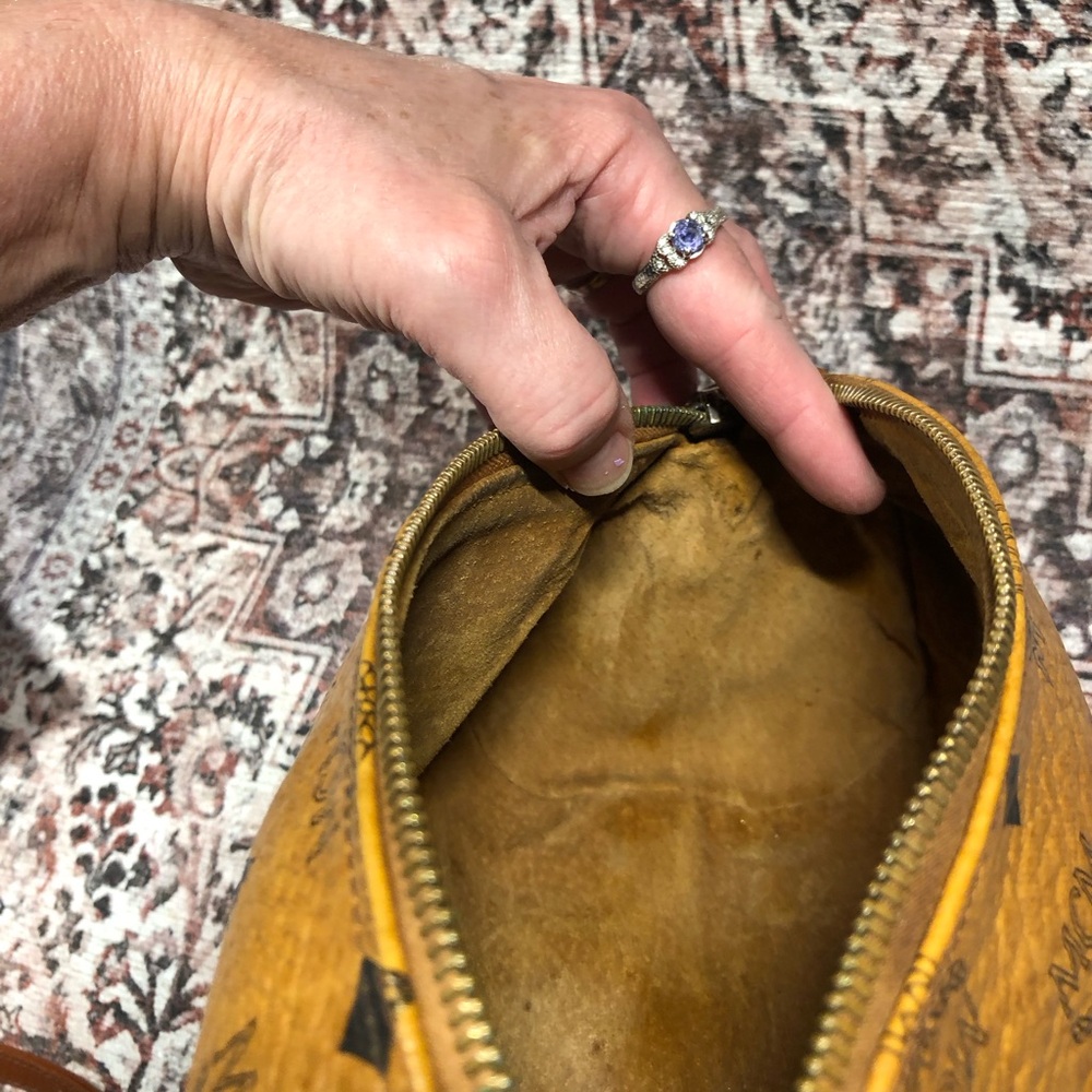 MCM Cognac Visetos Barrel Bag Pristine EUC - Picture 15 of 15